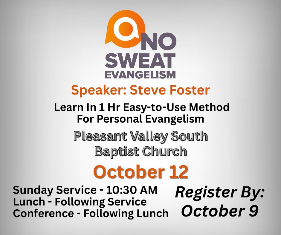 2025 NO SWEAT EVANGELISM SLIDE (Facebook Post)