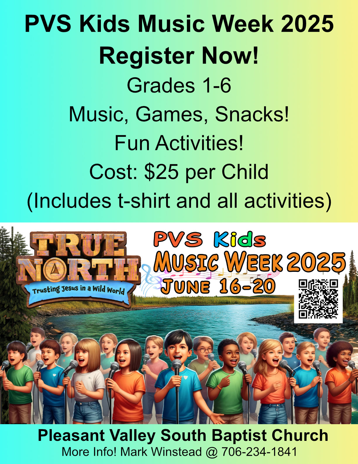 kids with true north with QR V4B